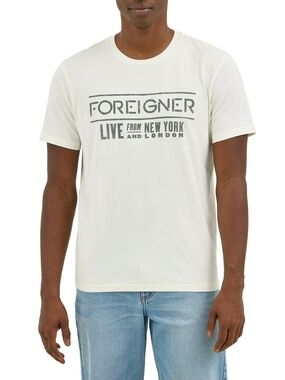 NWT 💯 Cotton Reign Cream Foreigner Live From New York Graphic Tee - Men Size L
